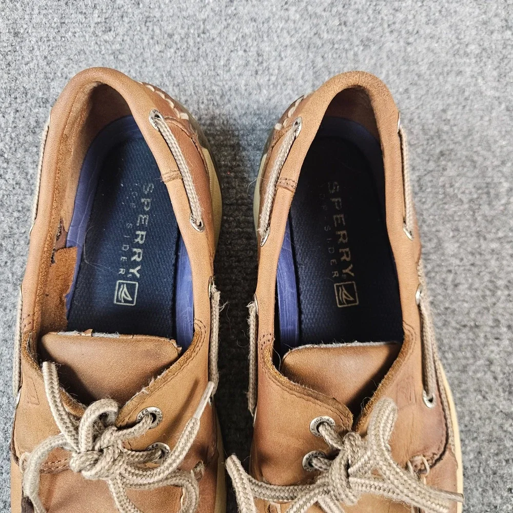Sperry Top-Sider Mens Billfish Boat Shoes Tan Leather Mesh Loafers 0799023